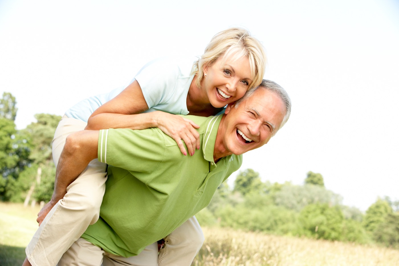 An active older couple enjoying life outdoors